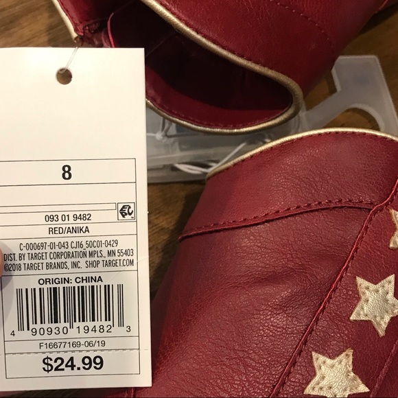 Cat & Jack Shoes Toddler Girls Anika Western Boots Cat Jack Red